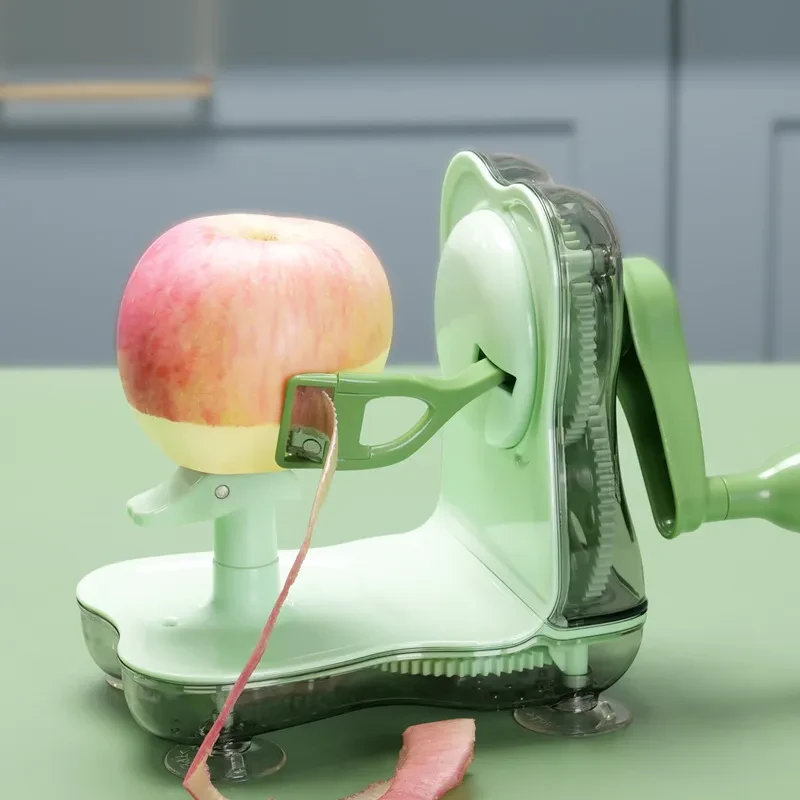 Pelador de frutas dos en uno, cortador de frutas manual, utensilios de cocina