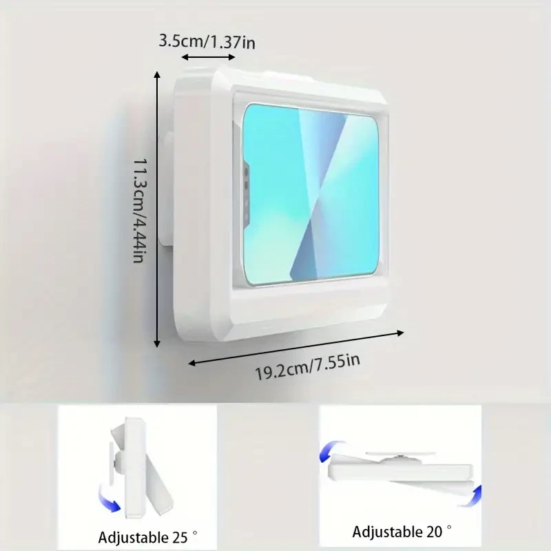 Soporte de teléfono para ducha, impermeable y giratorio de 360 grados: funda de montaje en pared para iPhone