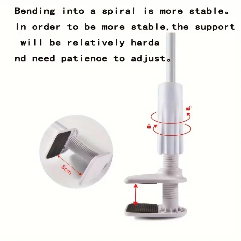 Soporte de teléfono de cuello de cisne con brazo flexible para cama