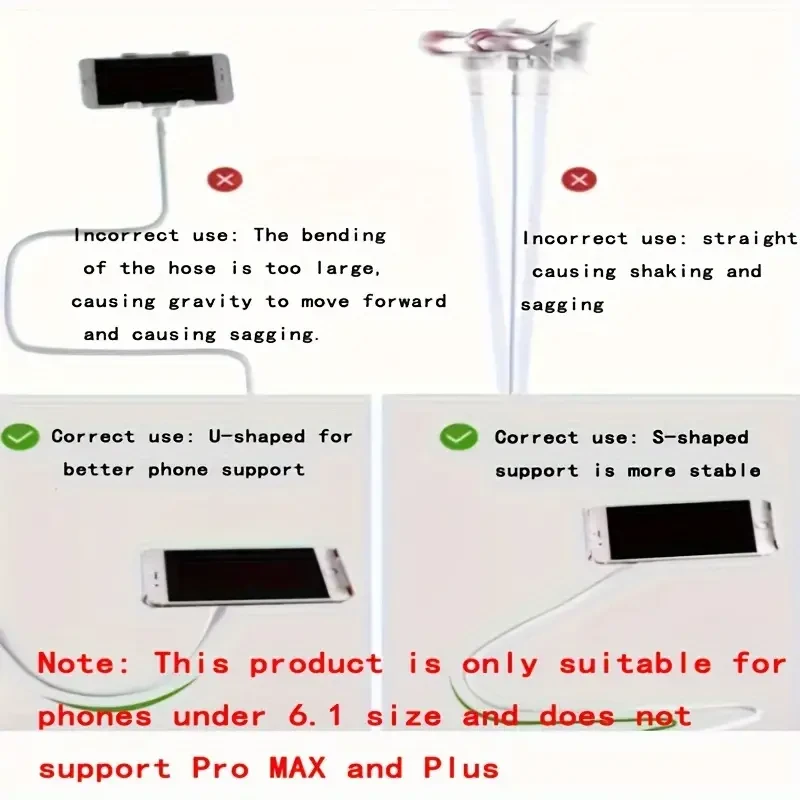 Soporte de teléfono de cuello de cisne con brazo flexible para cama