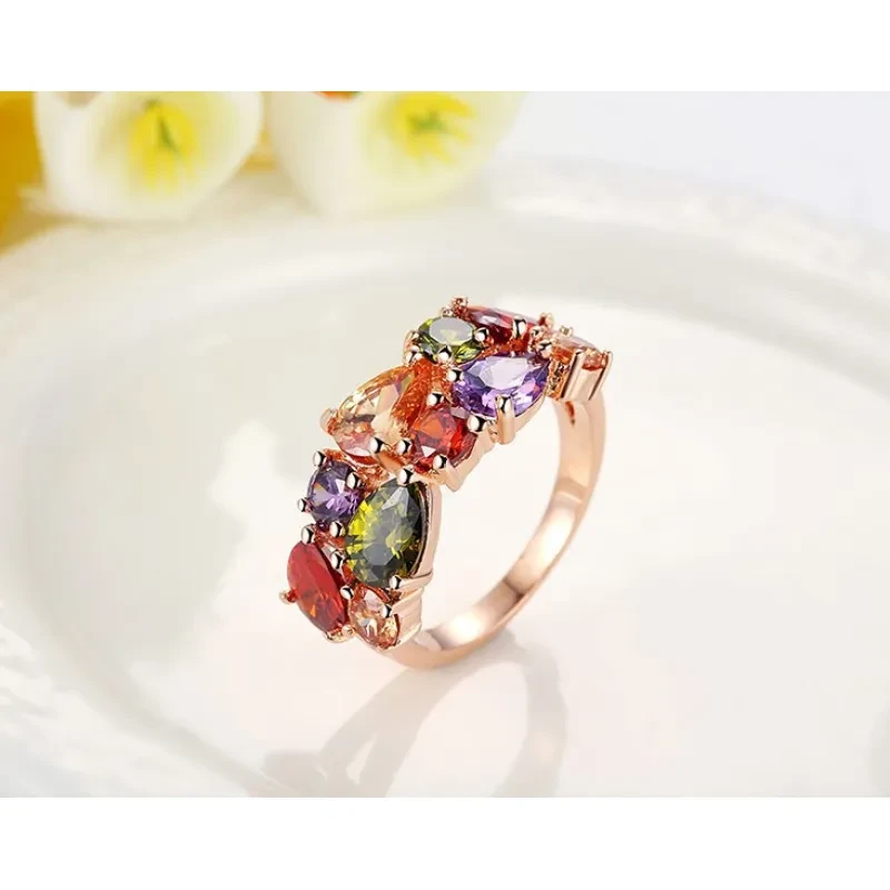 Anillos de circonitas de colores