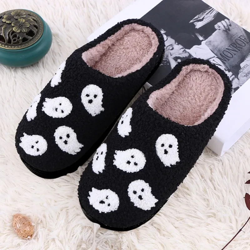 Pantuflas de algodón con dibujos de fantasmas bonitos para el hogar