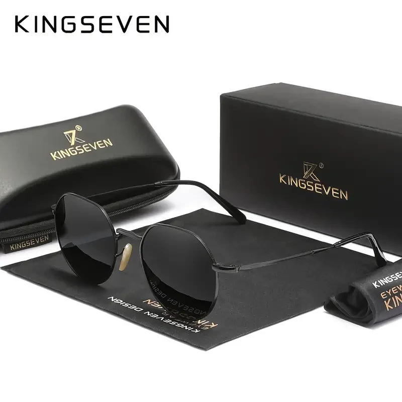 KINGSEVEN Gafas de piloto polarizadas con montura TR90, elegantes y modernas