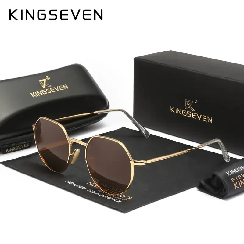 KINGSEVEN Gafas de piloto polarizadas con montura TR90, elegantes y modernas