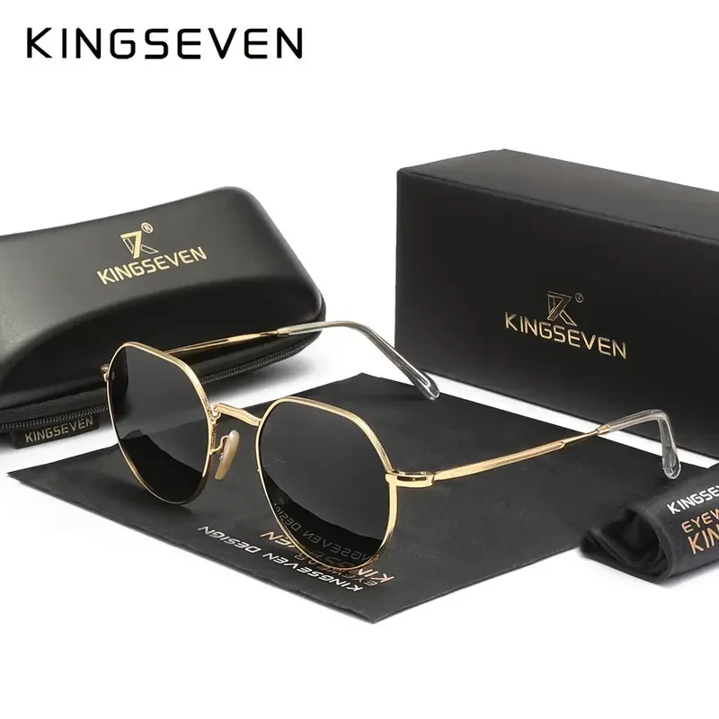 KINGSEVEN Gafas de piloto polarizadas con montura TR90, elegantes y modernas