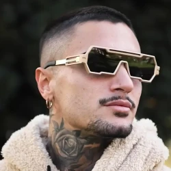 Gafas de una pieza estilo retro punk geniales