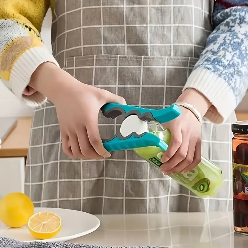 Abrelatas 4 en 1 con mango ergonómico antideslizante: herramienta versátil para la cocina y la cerveza