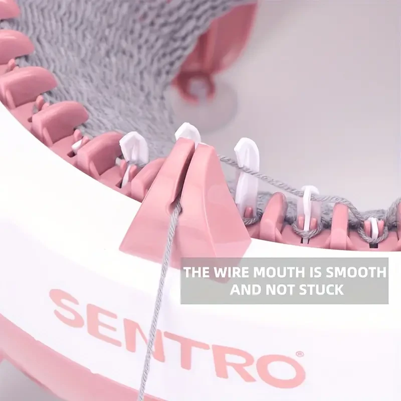 Máquina de tejer manual de 40 agujas: ¡Crea bufandas y sombreros tú mismo con instrucciones!