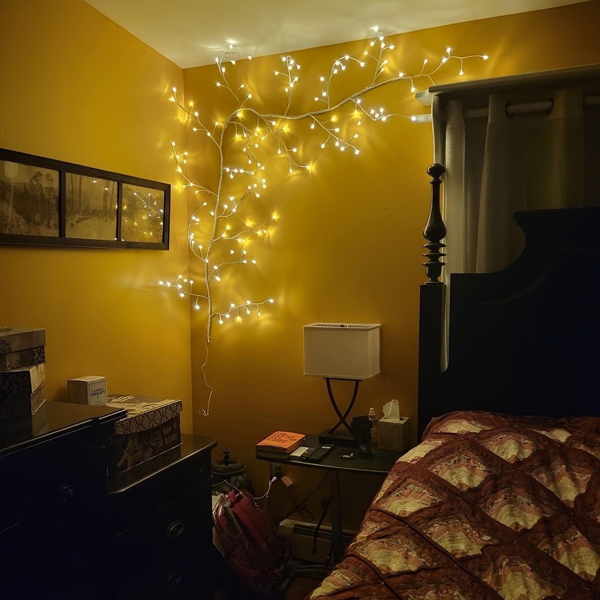 Juego de 144 luces LED flexibles de sauce con alimentación por USB y control remoto, 8 modos, luces decorativas para interior y exterior.