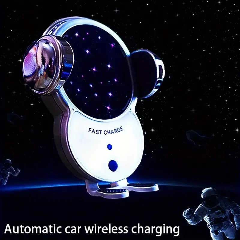 Cargador de coche con sujeción automática rápida CHGeek de 15 W y soporte para teléfono