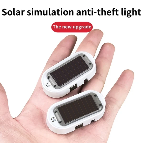 Luz antirrobo solar de simulación de advertencia intermitente montada en el vehículo