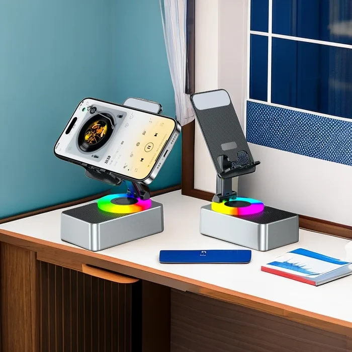 Soporte para banco de energía con audio Bluetooth