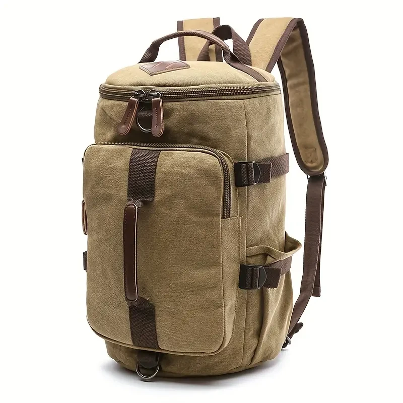 Mochila de lona para viajes al aire libre, mochila escolar para estudiantes de gran capacidad para exteriores