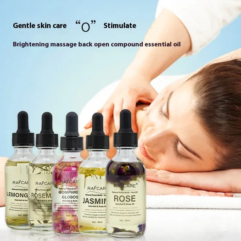 Aceite vegetal para el cuidado de la piel de hombros y cuello