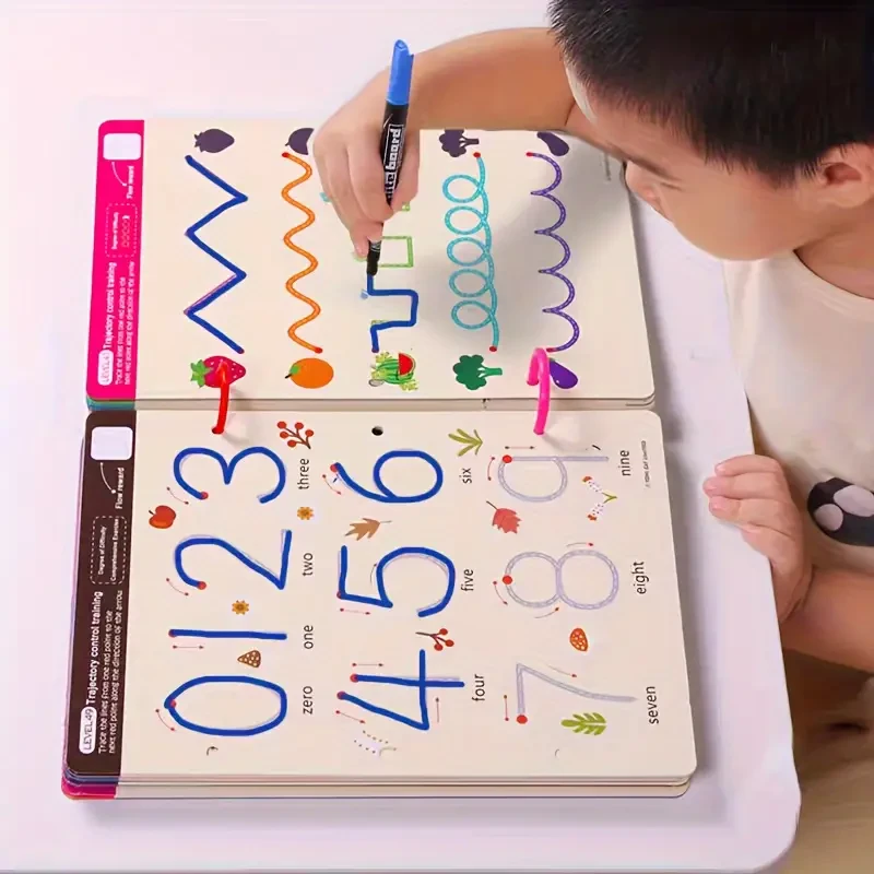 Cuaderno de práctica Montessori Magic para niños: ejercicios de escritura divertidos y educativos