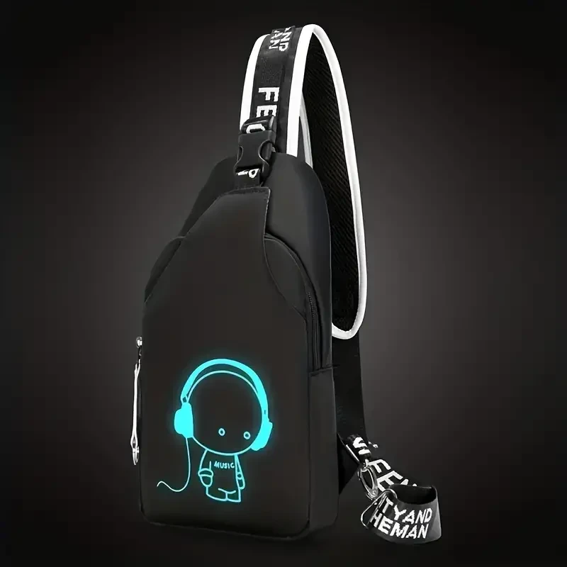 Conjunto de 2 piezas: mochila de viaje informal y elegante y bolso bandolera con dibujos animados