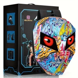 Mochila LED estilo grafiti para casco de motocicleta