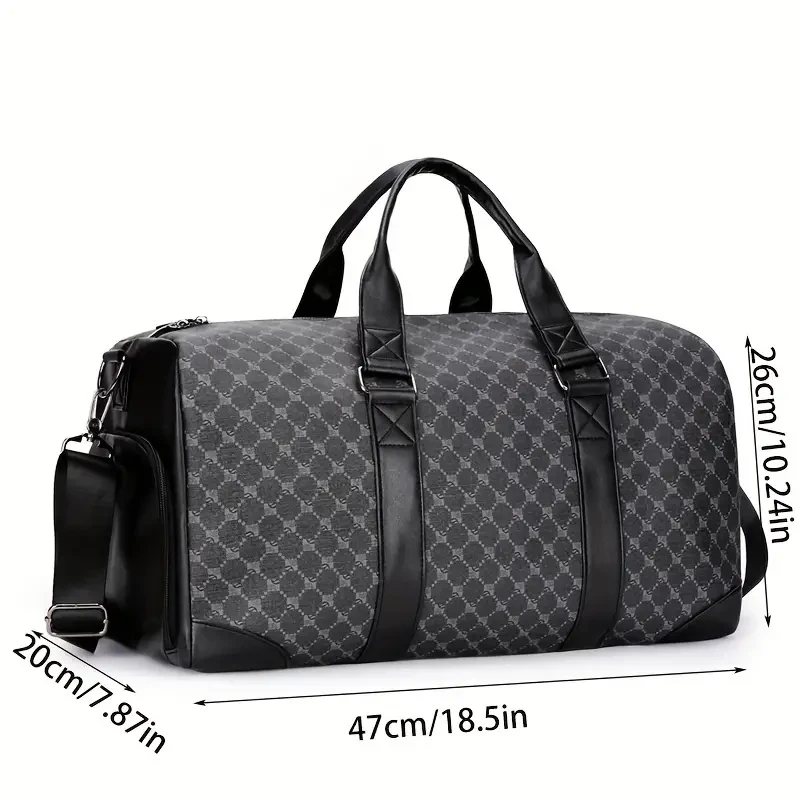 Elegante bolso bandolera de viaje para hombre - Cuero sintético resistente