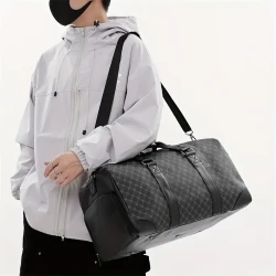 Elegante bolso bandolera de viaje para hombre - Cuero sintético resistente
