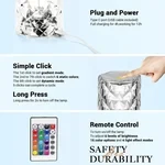 Lámpara de cristal rosa con control táctil