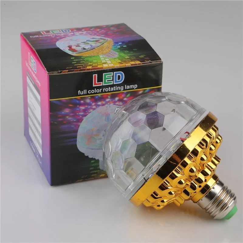 Bola de luz mágica giratoria de colores