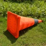 Cono de seguridad reflectante de tráfico plegable con luces LED
