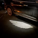 Luz de bienvenida de alas de ángel