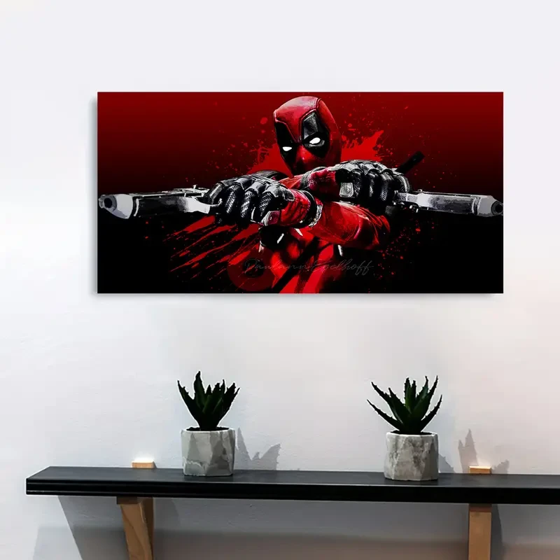 Póster de lienzo sin marco de Deadpool con licencia: arte mural estético para el hogar y la oficina.
