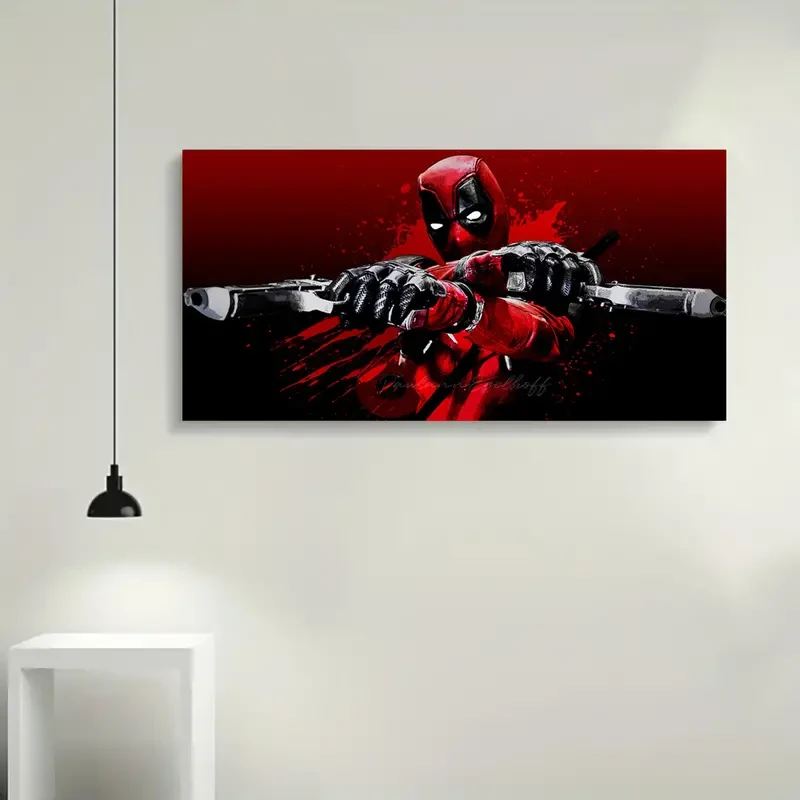 Póster de lienzo sin marco de Deadpool con licencia: arte mural estético para el hogar y la oficina.