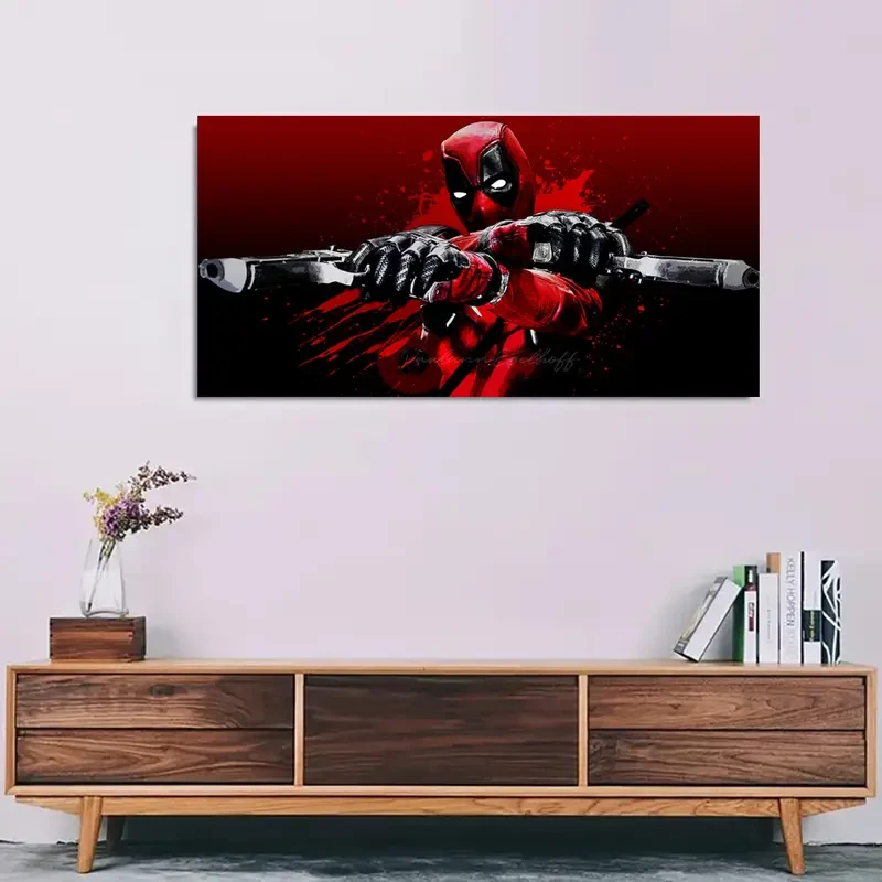 Póster de lienzo sin marco de Deadpool con licencia: arte mural estético para el hogar y la oficina.