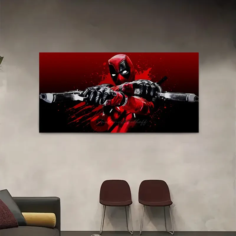 Póster de lienzo sin marco de Deadpool con licencia: arte mural estético para el hogar y la oficina.