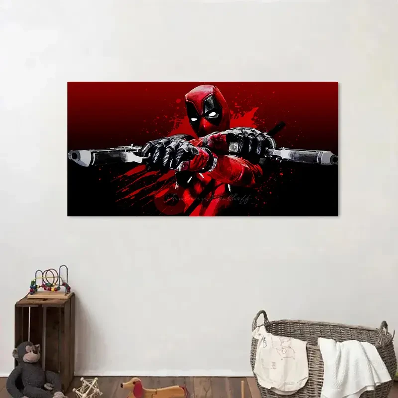 Póster de lienzo sin marco de Deadpool con licencia: arte mural estético para el hogar y la oficina.