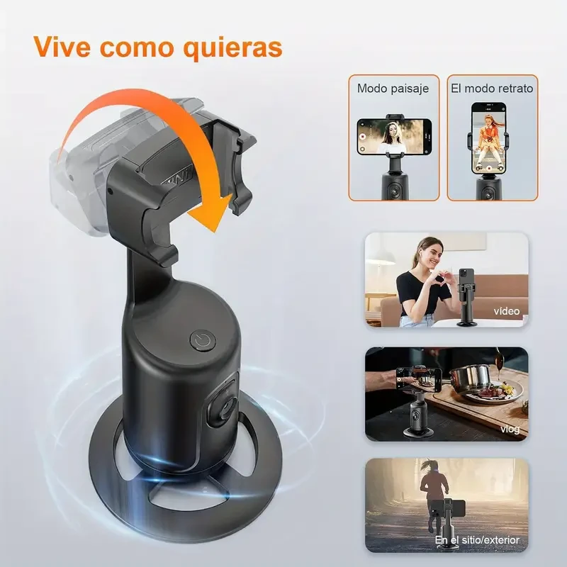 Estabilizador de cardán inteligente 360: el palo para selfies definitivo con tecnología de vanguardia