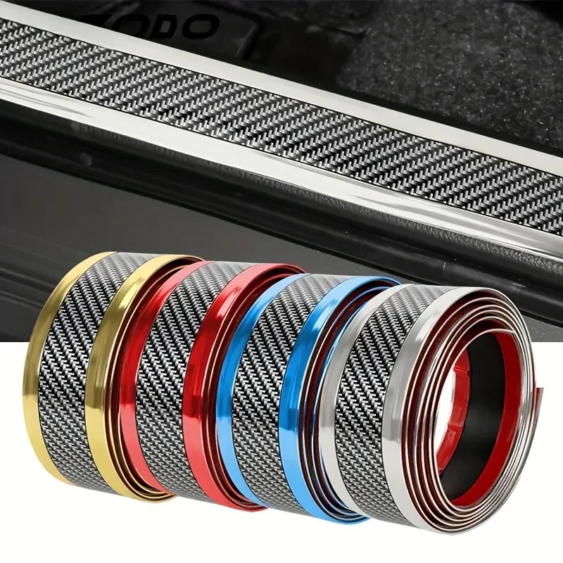 Cinta protectora de PVC para umbral de puerta de coche - Moldura de protección de entrada resistente a arañazos (juego de 4 piezas)