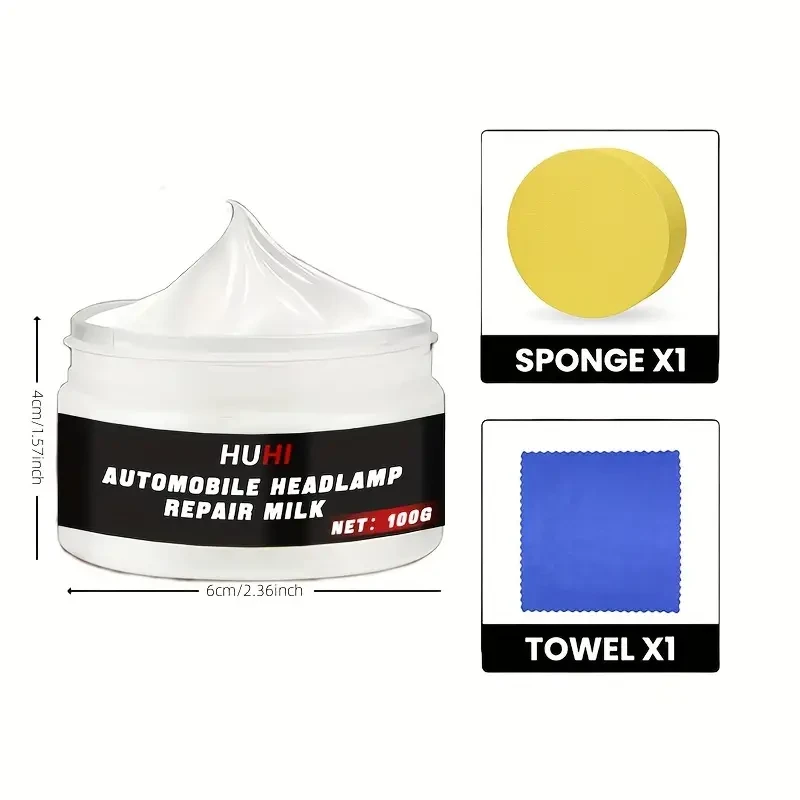 Kit de restauración de faros: abrillantador rápido y reparación de rayones para faros de coche