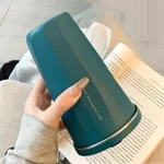 Vaso de café con pajita elástica de 600 ml