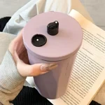 Vaso de café con pajita elástica de 600 ml