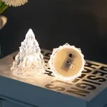 Mini árbol de Navidad de cristal con luz nocturna