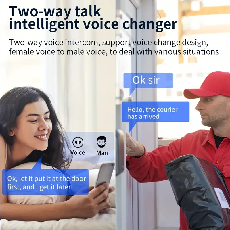 Timbre con cámara WIFI Plus: timbre con vídeo inteligente inalámbrico de 480p con visión nocturna