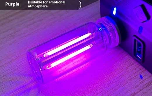 Luz nocturna táctil USB para mesita de noche, luz ambiental para coche