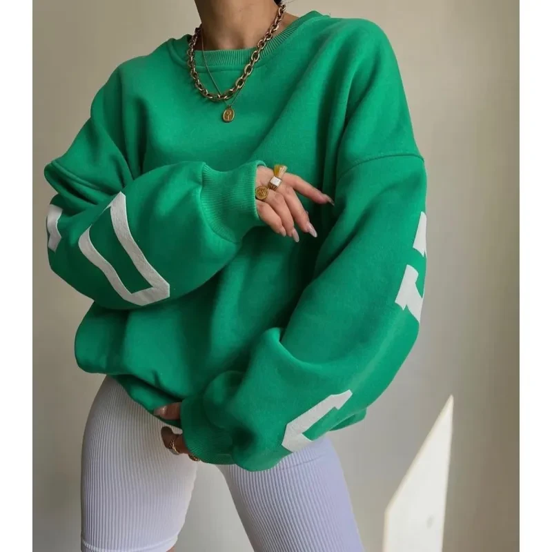 Top versátil y grueso con estampado de moda informal para mujer