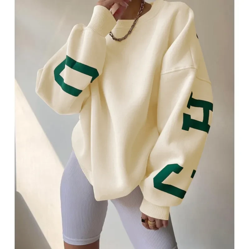 Top versátil y grueso con estampado de moda informal para mujer