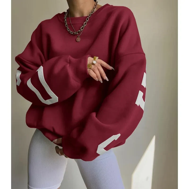 Top versátil y grueso con estampado de moda informal para mujer