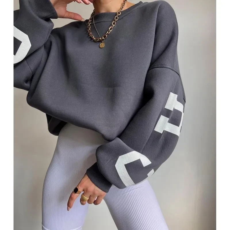Top versátil y grueso con estampado de moda informal para mujer