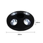 Carpa para mesa de comedor de jardín con luz de disco