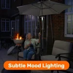 Carpa para mesa de comedor de jardín con luz de disco