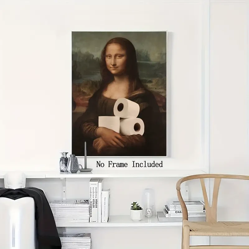 Pintura en lienzo - Arte divertido que cambia el baño.