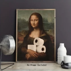 Pintura en lienzo - Arte divertido que cambia el baño.