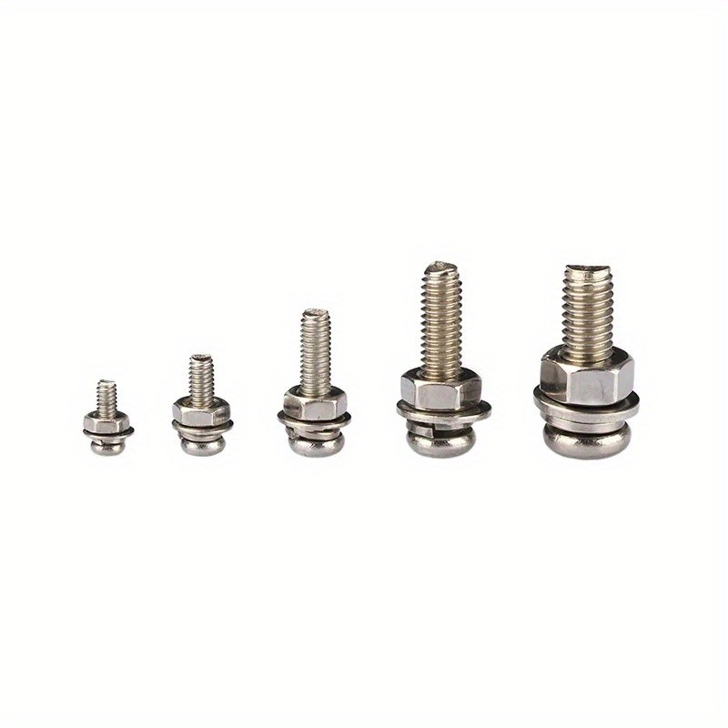 Kit surtido de 320 tornillos de acero inoxidable SS304, tornillos de cabeza hexagonal, tuercas y pernos M2, M2.5, M3, M4 y M5, juego de tuercas y pernos métricos.