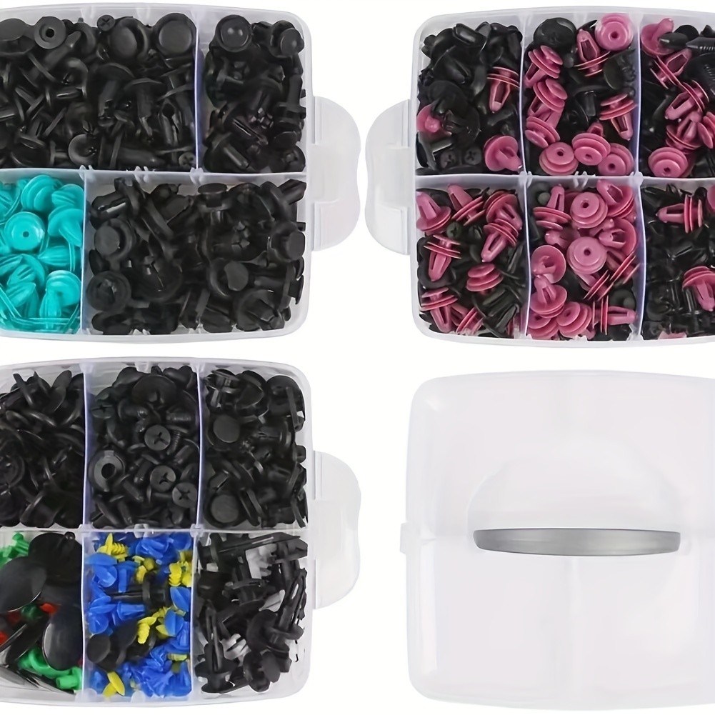 Kit de 725 clips de sujeción para carrocería de coche, remaches, parachoques, puerta, panel de moldura, con herramienta de extracción automática.